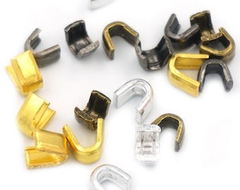 200 Pcs #8 Brass Zipper Stoper Top Stops Bottom Rescue Repair Set C216