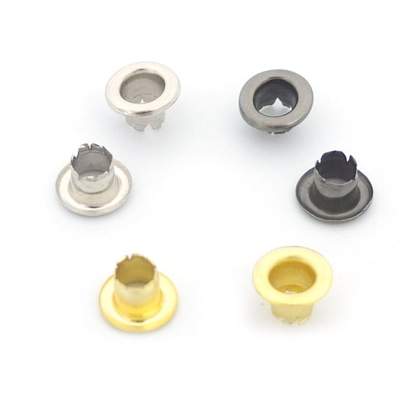 1000 Pcs 3/16" 4mm Grommet Eyelets Canvas Clothes Leather Self Backing C64