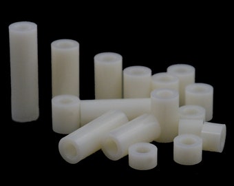 100X Plastic Nylon Round Non-Thread Column Standoff Spacer Washer For M3 Screw 