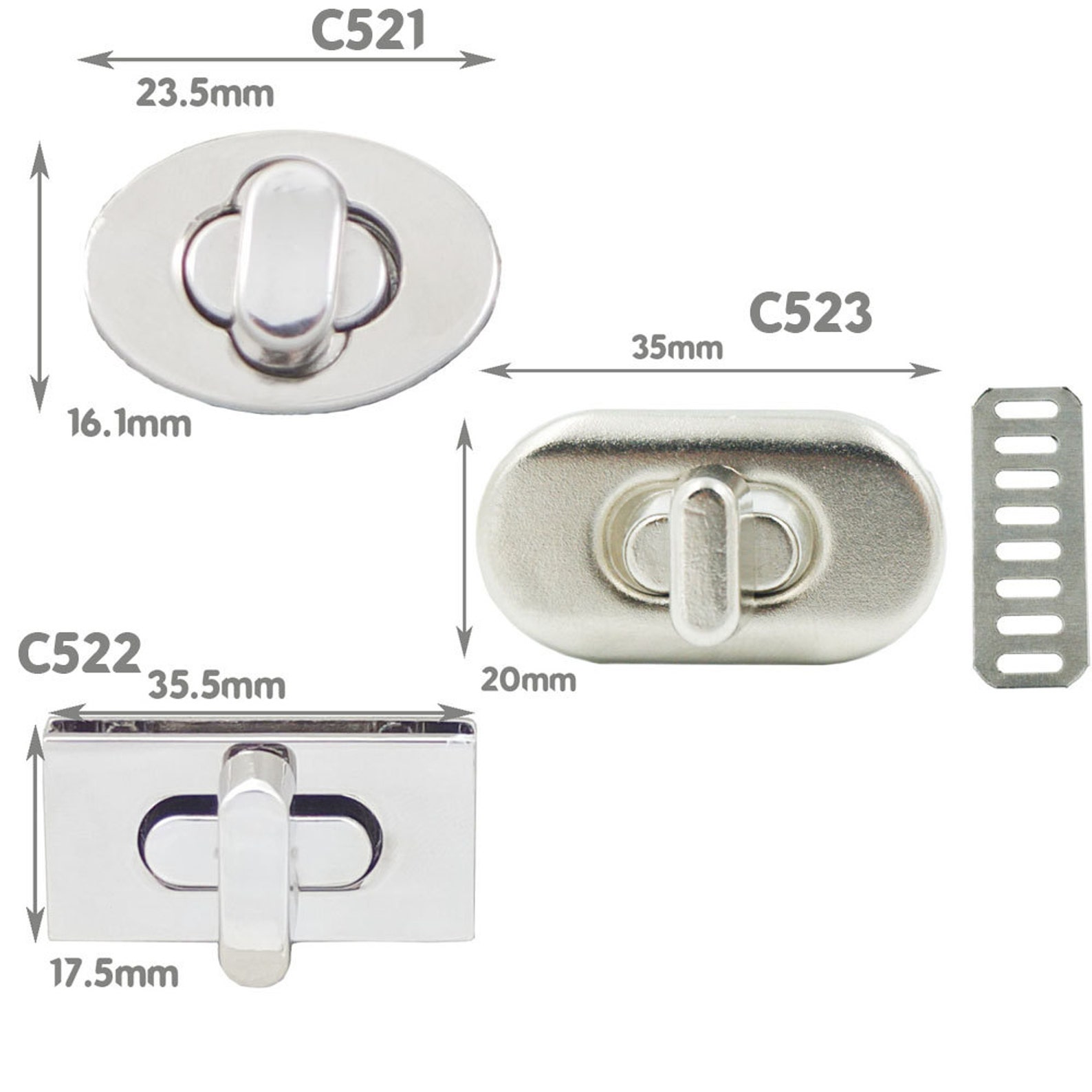 5 Sets Turn Button Latch Closure for Catch Tuck Leather Purse Etsy