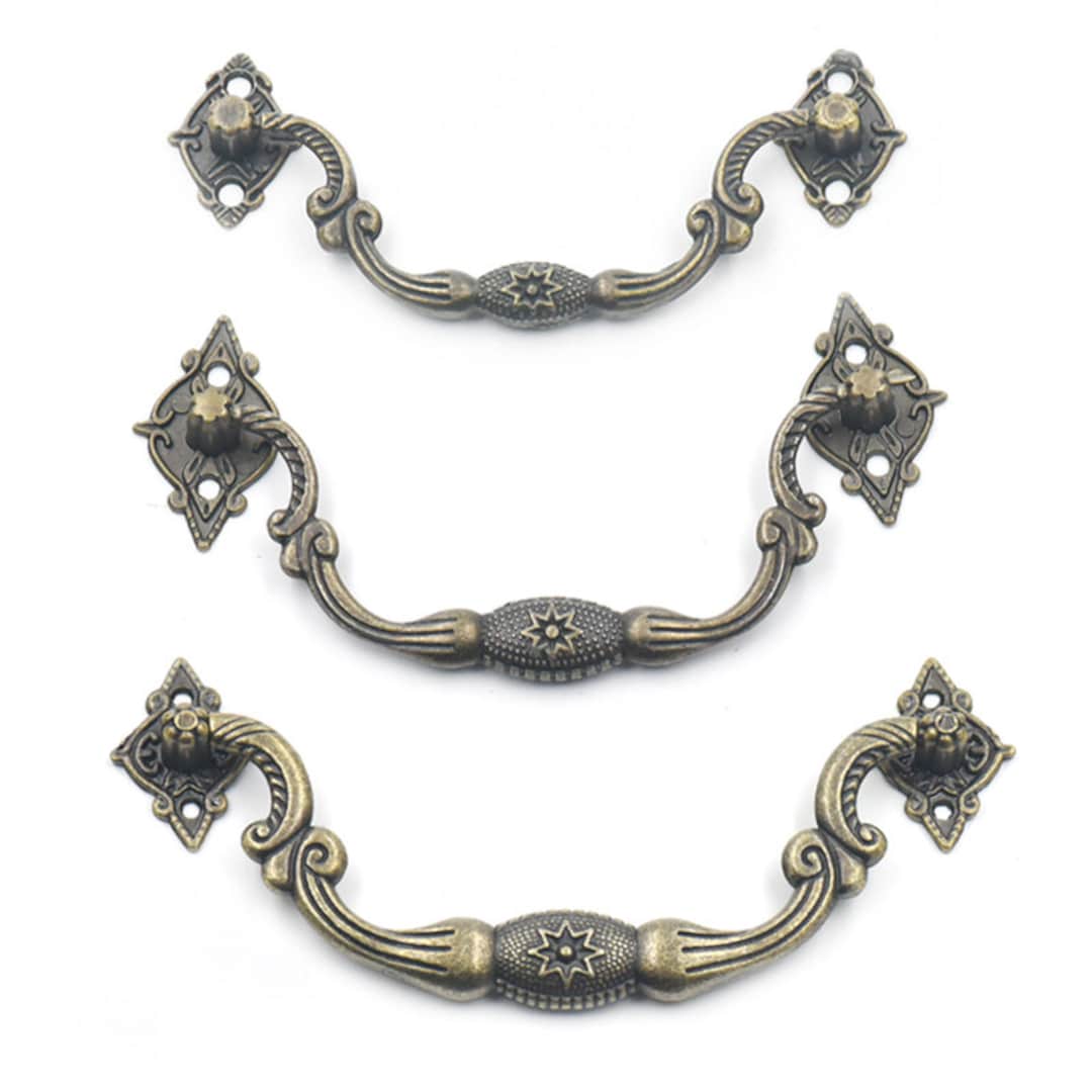 10 Pcs Antique Brass Jewelry Box Drawer Cupboard Door Wine