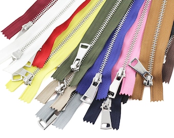 Gauge 5 #5 8 Inch 20CM Silver Zipper Zinc alloy Zipper copper Teeth Separating Jacket Pants placket bag clothes pocket