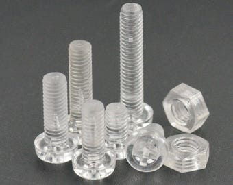 Bluemoona M4 Nylon Screws & Nuts – 20 Sets White Plastic Hex Phillips Bolts, M4x6mm