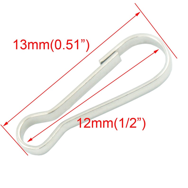 20 50 100 Pcs Metal Spring Hooks 1 1/2 38mm 1 1/4 Etsy