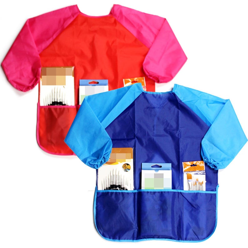 1 Pc Children's Kids Painting Waterproof Art Craft Aprons Etsy