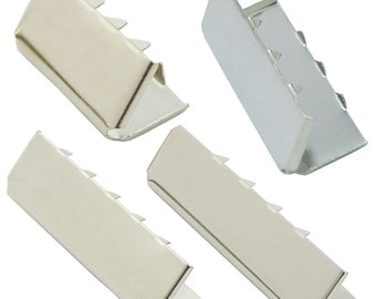 100 Pcs Metal Belt Buckle End Tip, Webbing Tag (19mm-38mm)