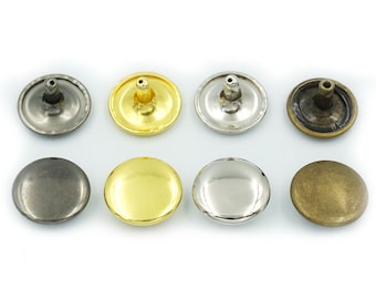 100 Sets 15mm 5/8" Double Round Cap Rivet Stud Leather C61