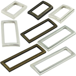 10 Pcs 18mm 1" 25mm 2" 50mm 1.5" Rectangle Metal Square Ring webbing Belt buckles 4 Straps, Bags, Purses, Belting, Ribbon