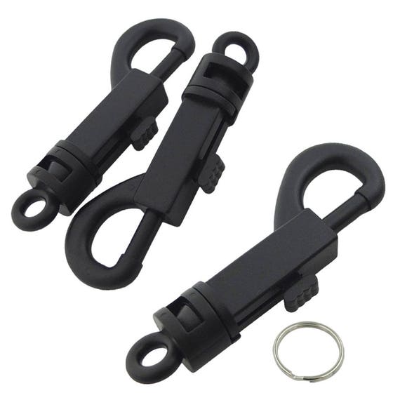 10 20 Pcs Plastic Swivel Clip Snap Hook Trigger Keychain Key Buckle 3 75mm  Black 