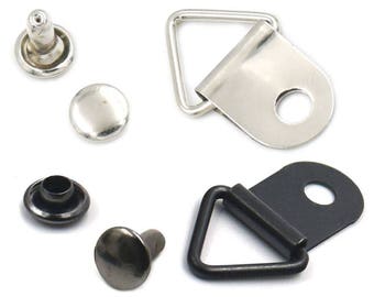 20 set 25MM 1" Triangle Ring Picture Frame Hanger Fastener With Cap Stud Snap Button Craft C1112