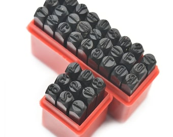 2mm 3mm 4mm 5mm 6mm Steel Stamp Number Letter Die Punch Jewelers Set Metal in Case