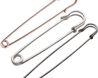 20 Pcs 4" 100mm 4 3/4" 120mm Large Oversized Safety PINS Metal Jewelry For Kilts Blankets Skirts Crafts