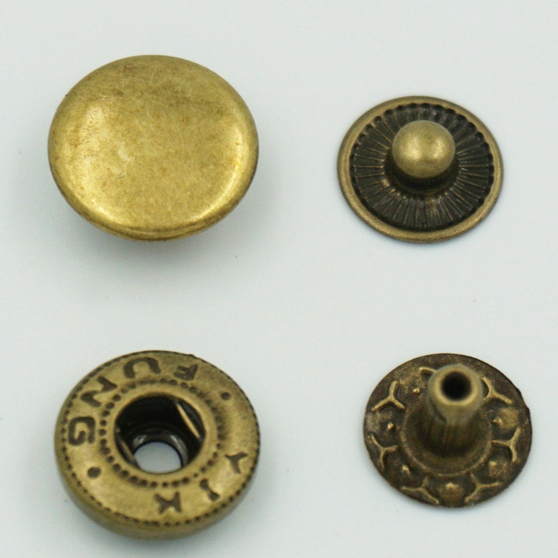 100 Sets 12mm 1/2 Metal Snap Fastener Leather Rapid Etsy