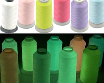 1 pc 3000 Yards Glow In The Dark Machine Embroidery Thread Sewing 150D Optical SA113