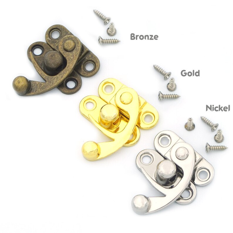 10 Sets Decorative Swing Arm Latch Catch Wood Box Hasp Clasp Etsy