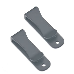 Clips de plástico negros para cinturón (66 x 20 mm): cierre de funda y gancho para llavero.