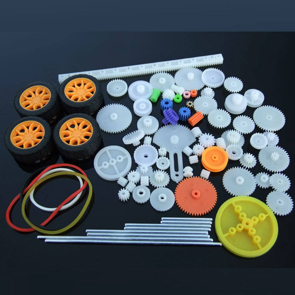 85 Kinds Plastic Motor Gears DIY Robot Gear Kit Pulley Belt Single and Double Crown Worm Gears Set for DIY Car Robot 