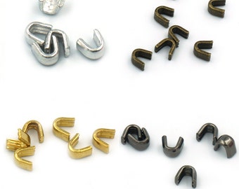 200 Pcs #3 Brass Zipper Stoper Top Stops Bottom Rescue Repair Set C215