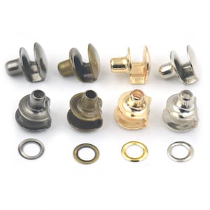 10/25/60/100 conjuntos-10mm 3/8 "botas de latão gancho ilhó fivelas equitação caminhadas sapatos acampamento escalada reparação diy montagem com arruela
