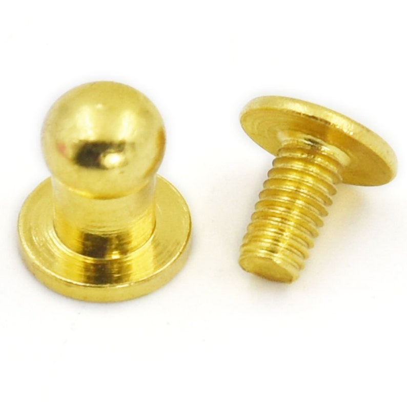 50 Sets Head Button 5mm 1/4 Brass Stud Screwback Screw Etsy