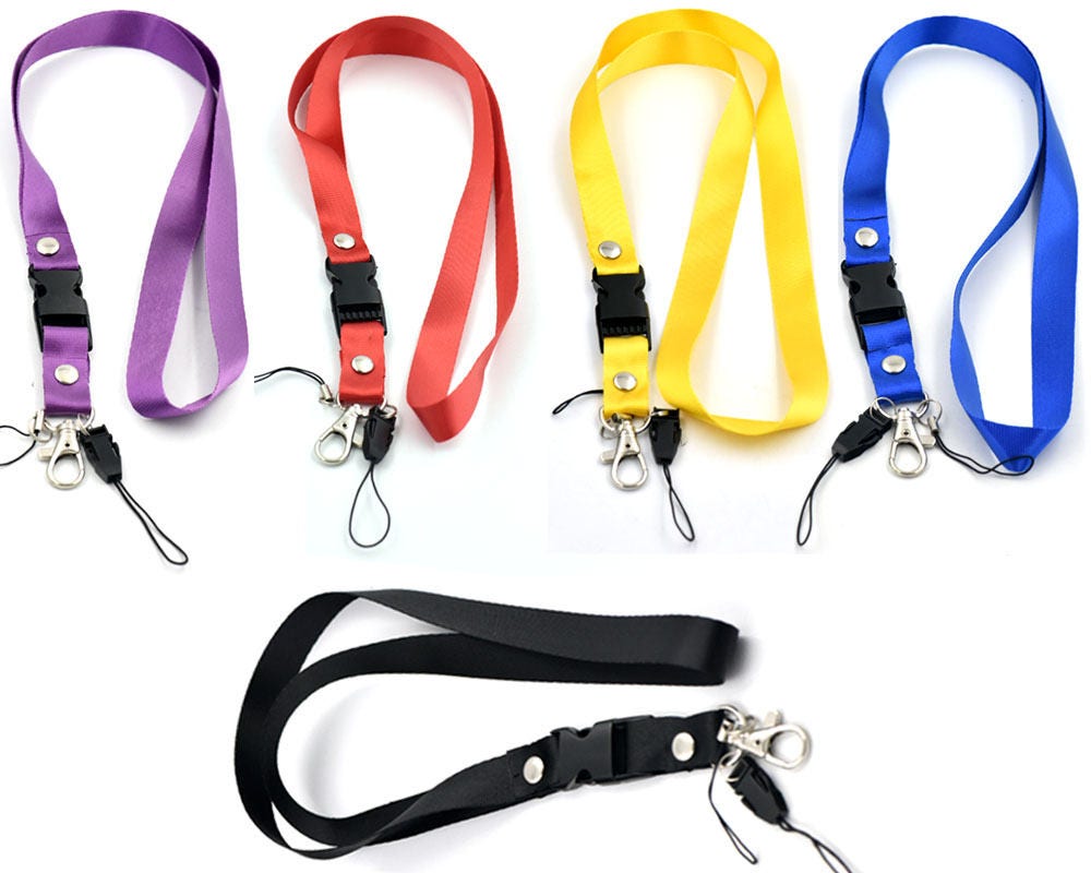 5 Strap Lanyard Safety Breakaway Barrel Connector for Mp3 Phone ID Card holder 