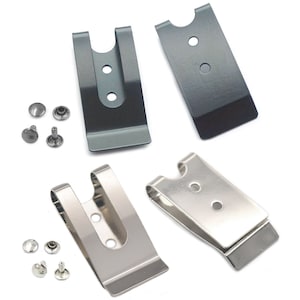 2/5/10/20/50 Sets Metall 54x25mm Holster Gürtelschließe Federschließe Haken Doppellöcher C1236