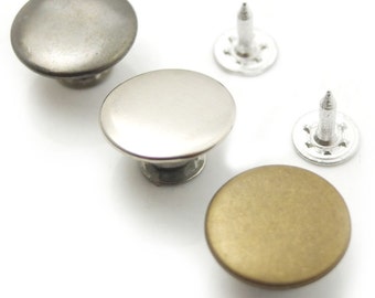 20 50 100 200 Set Jean Tack 17mm 5/8" Look Inside Fine Snap Button Stud Rivet NO-SEW C180