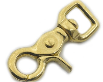1 Pcs 14mm Brass Trigger Snap Swivel Clip Hardware Hook Purse Handbag Buckles Clasp Bags C992