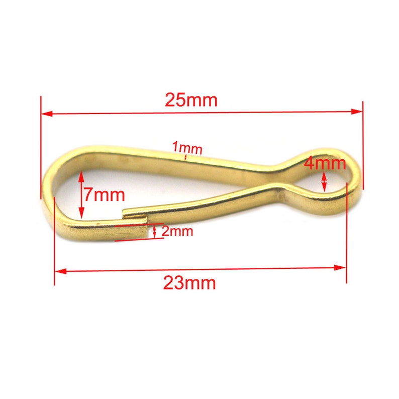 25/60/100/250 Pcs Brass Spring Hooks 1 25mm Purse Pulis Etsy