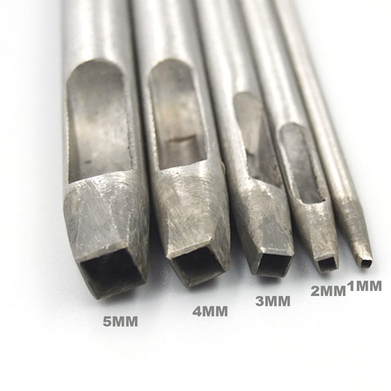 5 Pcs Hollow Square Hole Steel Punch Cutter Cutting Tools Etsy