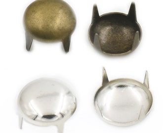 100 200 500 1000 pcs Studs Nailheads Round Spikes Spots Punk Rock Bracelet Bag 4mm 6mm 8mm 10mm 12mm 14mm