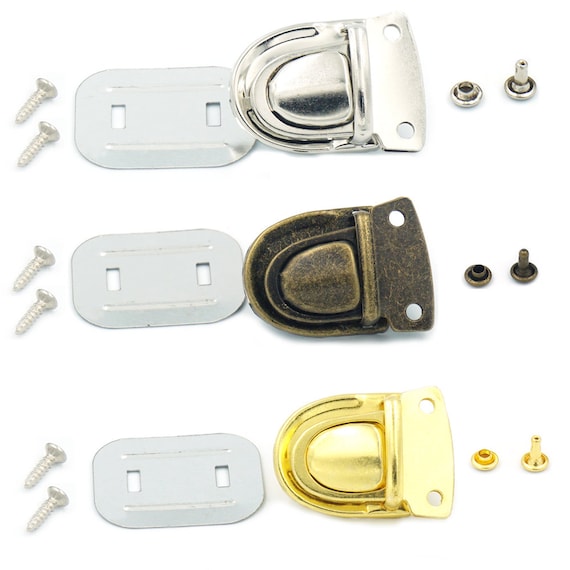 2 Sets ZI Closure Catch Tuck Lock For Leather Bag Case Clasp hangbag Purse Webbing Nylon Nickle