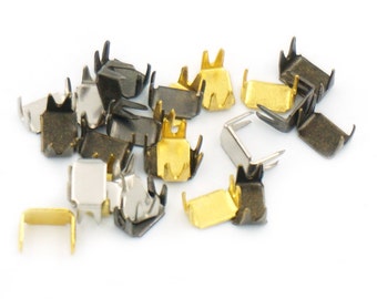 50 100 200 500 1000 Pcs #5 Zipper Slider Stoper Top Stops Bottom Rescue Repair Set Rectangle Kit Metal C218
