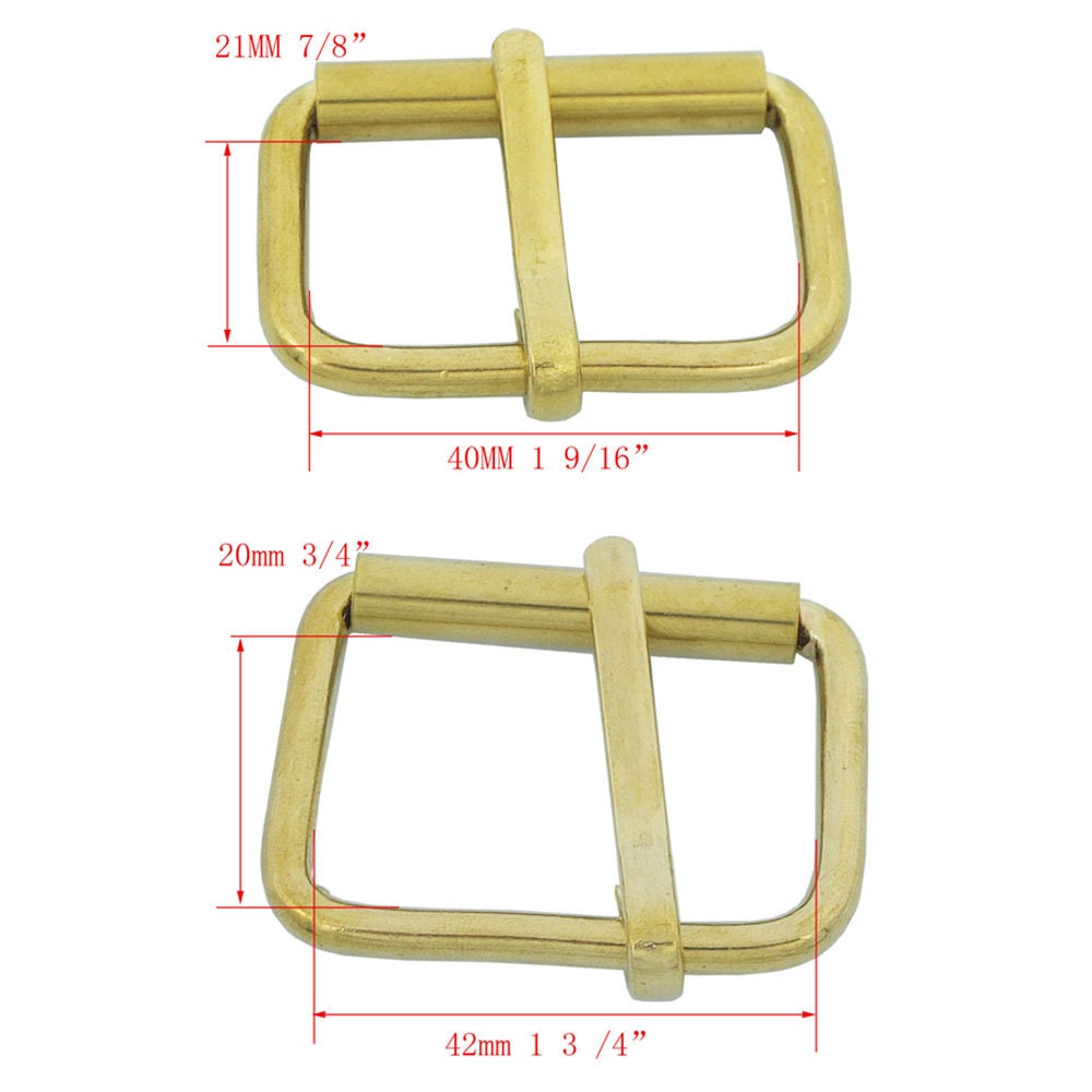 2 PCS Solid Brass Single or Double Prong Roller Buckles 16mm Etsy