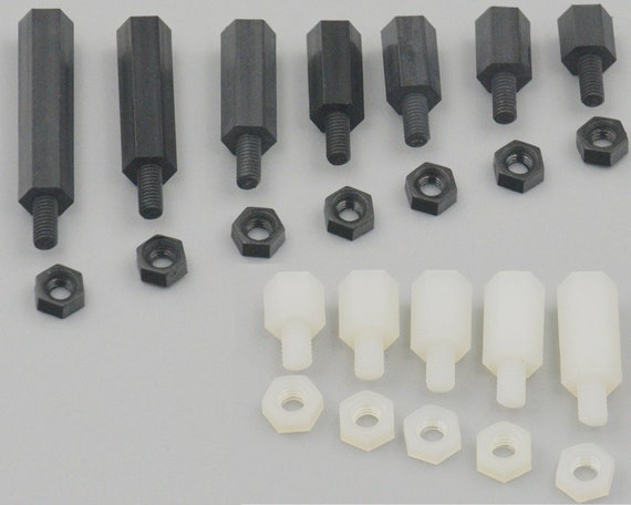 8 x Nylon Kunststoff Abstandshalter Spacer Clip Schraube Screw