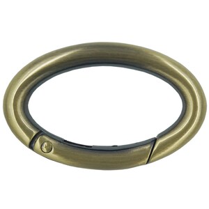 10 Pcs 38mm Metal O-Rings For Trigger Snaps, Keyrings, Straps & Crafts - Nickel/Bronze, 47.5mm OD, Heavy Duty