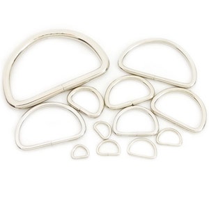 20 50 100 Pcs Non Welded Dee Rings Webbing D Buckle Bag 10mm 12mm 16mm 19mm 25mm 32mm 38mm 50mm 3/8" 1/2" 5/8" 3/4" 1" 1.25" 1.5" 2"