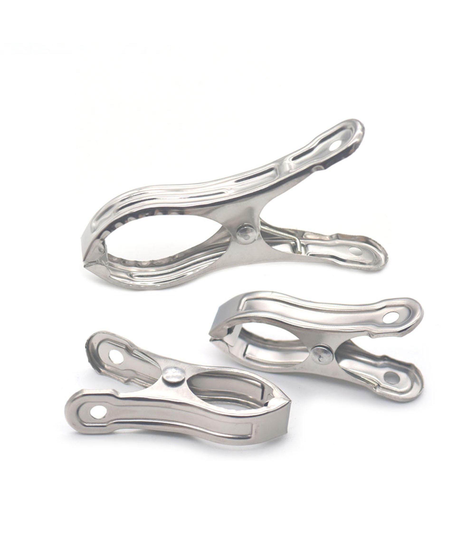 Stainless Steel Clips File Clamps Paper Clip Stainless Steel File Clamps  For Crafts Bags Drawings Photos For Home Kitchen & Office Useage Home O