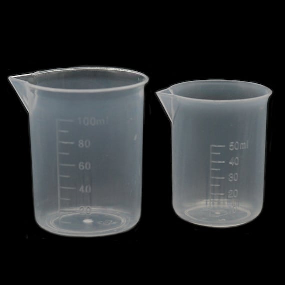 50ml /100ml Transparent Measuring Cup Labs Plastic Graduated