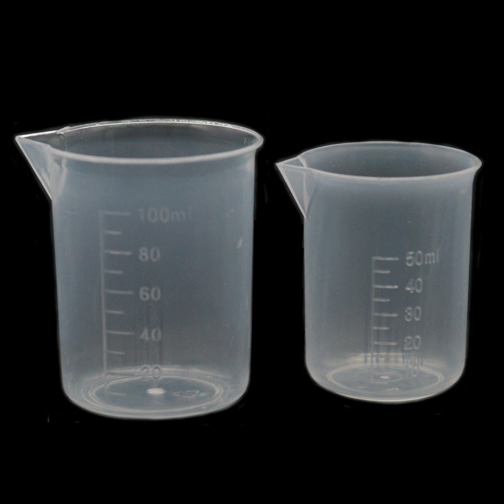 Buy 12/20 Pcs 50ml 100ml Plastic Measuring Graduate Cups Lab
