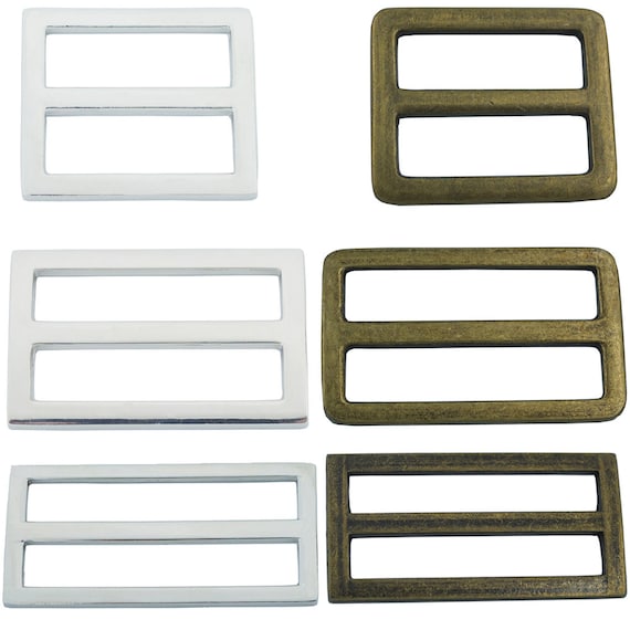 10 Pcs 1" 25mm 1.5" 38mm 2" 50mm Metal Adjustor Triglides Slides Leather strap Webbing Buckles