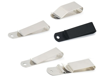 10 25 50 Pcs Noir Clip Ceinture 52 X 11 Mm 5,1 X 1,1 Cm Artisanat Du Cuir Pour Le Printemps Holster Crochet Boucles