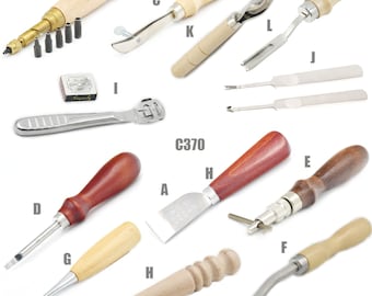 Lederen Craft Tools Kit Awl rand Beveler Creaser wiel Hand Punch gat splitsen mes gelikter Groover naaien