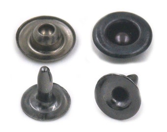 100 Sets Metal Rivets, 9.5mm Studs for Leather Straps