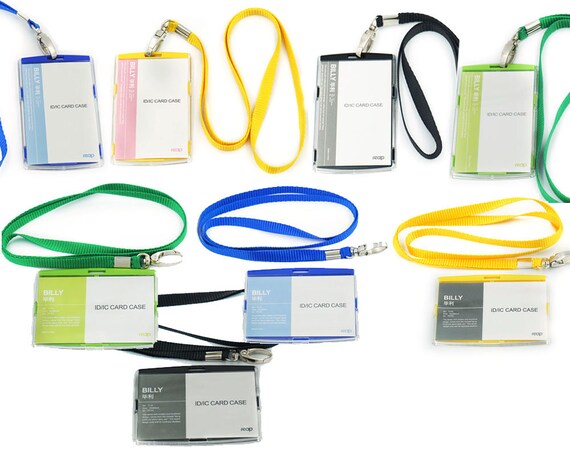 CANDY COLOR CARD HOLDER SLING NECK STRAP SWIVEL LOBSTER CLAPS LANYARD ID BADGE