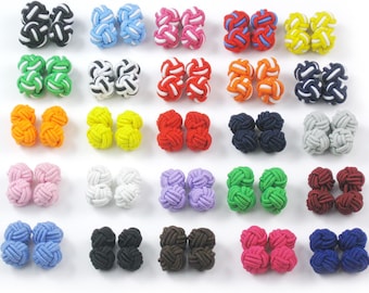 20 50 100 Pairs Silk Knot Cufflinks Cuff links Findings Mens Shirt Wedding Business SA23