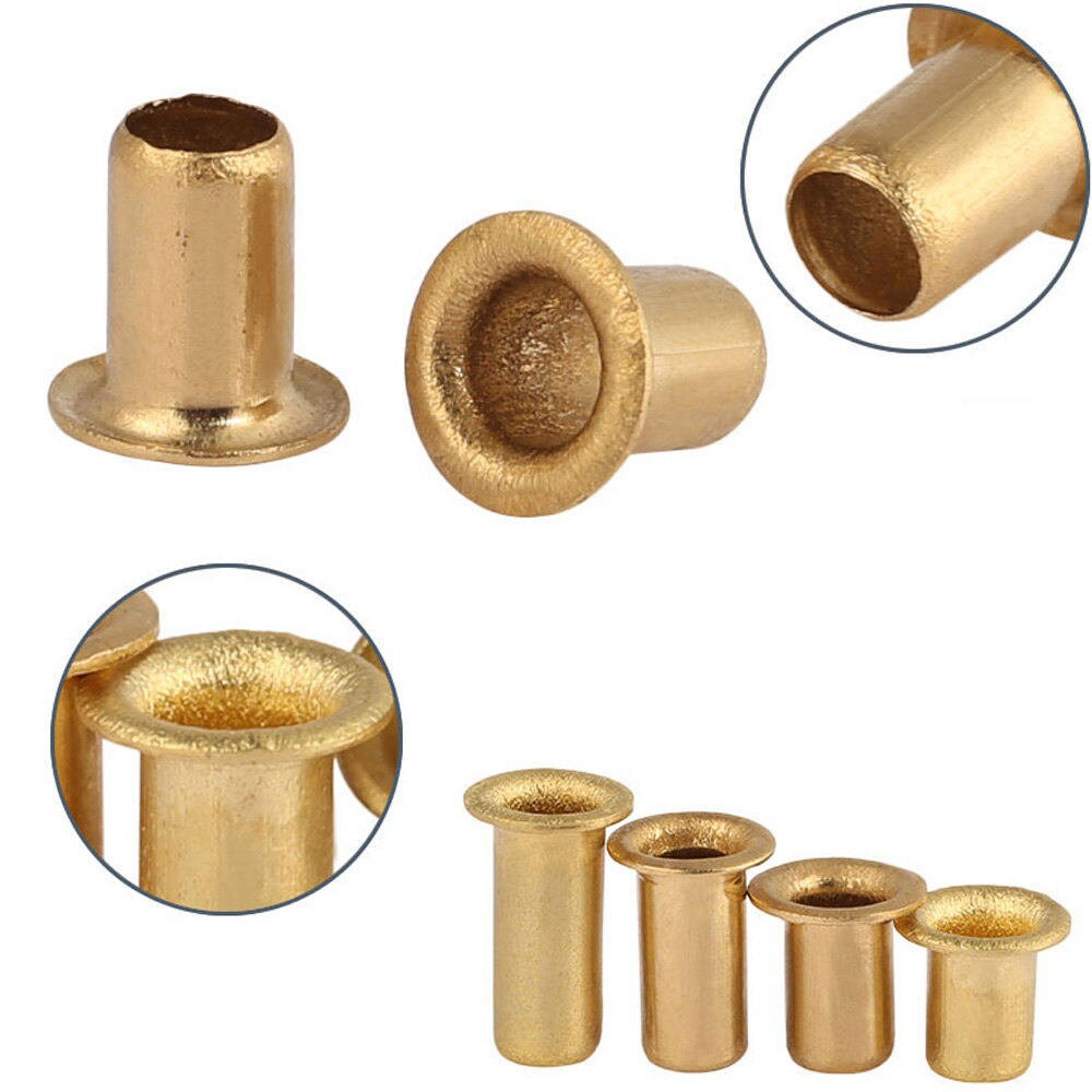 M3 M4 M5 M6 Copper Brass Eyelet Hollow Tubular Rivets Through Nuts Hole  Grommets