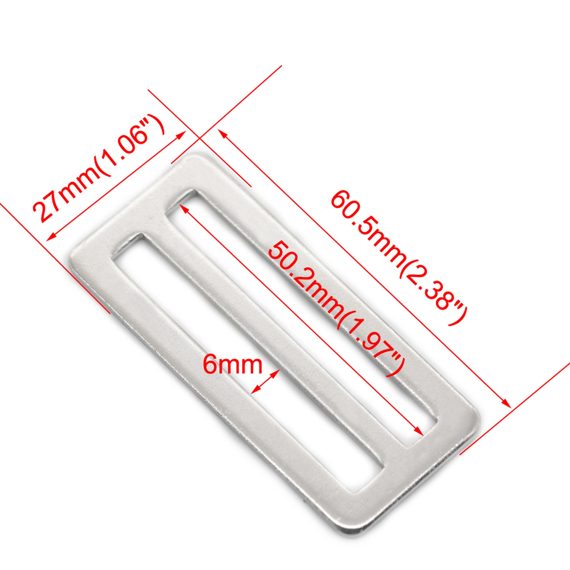 20 Stück Triglides Aus Metall, 50 Mm – Schwarz, Für Gurte, Bänder Und Taschen
