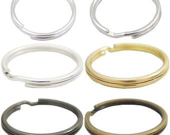 10 25 50 100 250 500 Pcs keyring Keychain split ring 4 Swivel Clip key 13mm 1/2" 15mm 5/8" 20mm 3/4" 25mm 1" 35mm 1 3/8" 38mm 1 1/2"