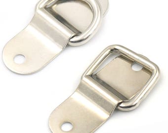 1 2 5 10 Sets Arch bridge Leather Square D ring buckles Double Cap Rivet 4 Bag Luggage DIY